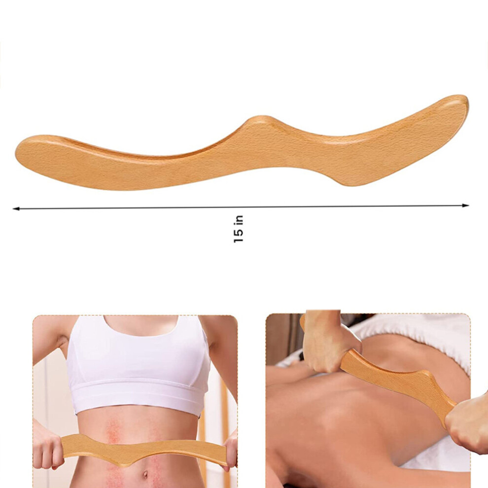 Dechoicelife (A-6) Wood Therapy Massage Tools,Massage Roller Stick Lymphatic Drainage Massager Handheld For Release Cellulite Relieve Muscle Stress