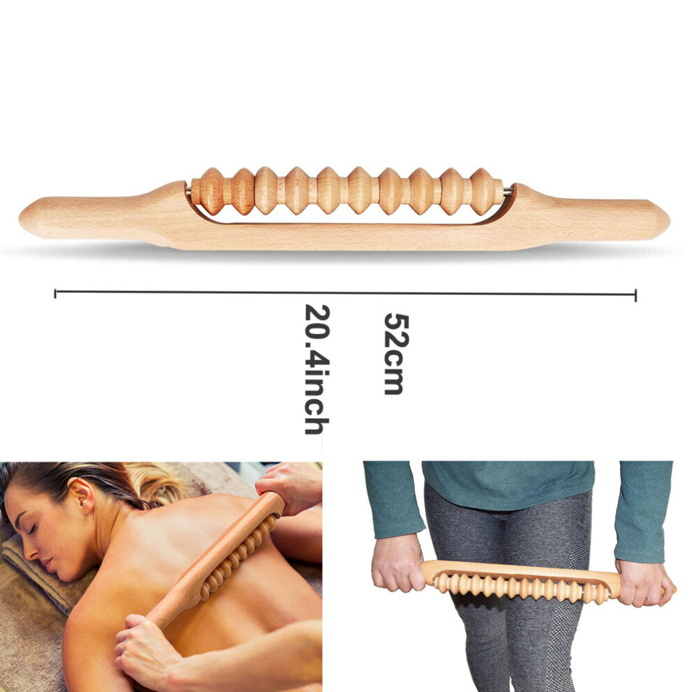 Dechoicelife (A-5) Wood Therapy Massage Tools,Massage Roller Stick Lymphatic Drainage Massager Handheld For Release Cellulite Relieve Muscle Stress