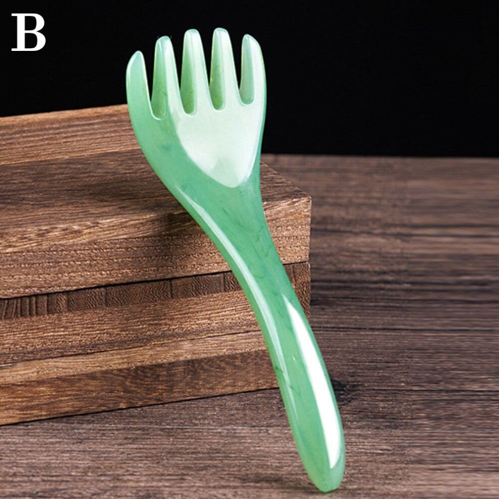 Dechoicelife (A-B) New Hair Care Tool Natural Spa Guasha Five-Claw Head Scraping Neck Leg Massage Resin