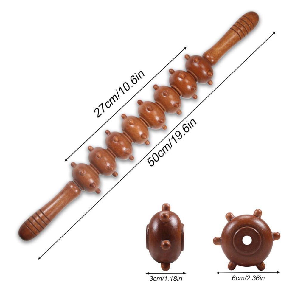 Dechoicelife (A-15) Wood Therapy Massage Tools,Massage Roller Stick Lymphatic Drainage Massager Handheld For Release Cellulite Relieve Muscle Stress