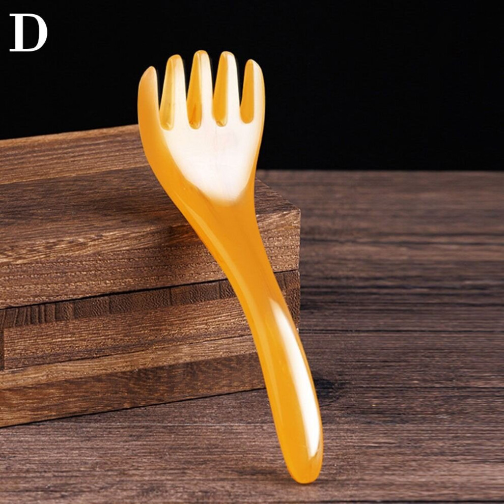Dechoicelife (A-D) New Hair Care Tool Natural Spa Guasha Five-Claw Head Scraping Neck Leg Massage Resin