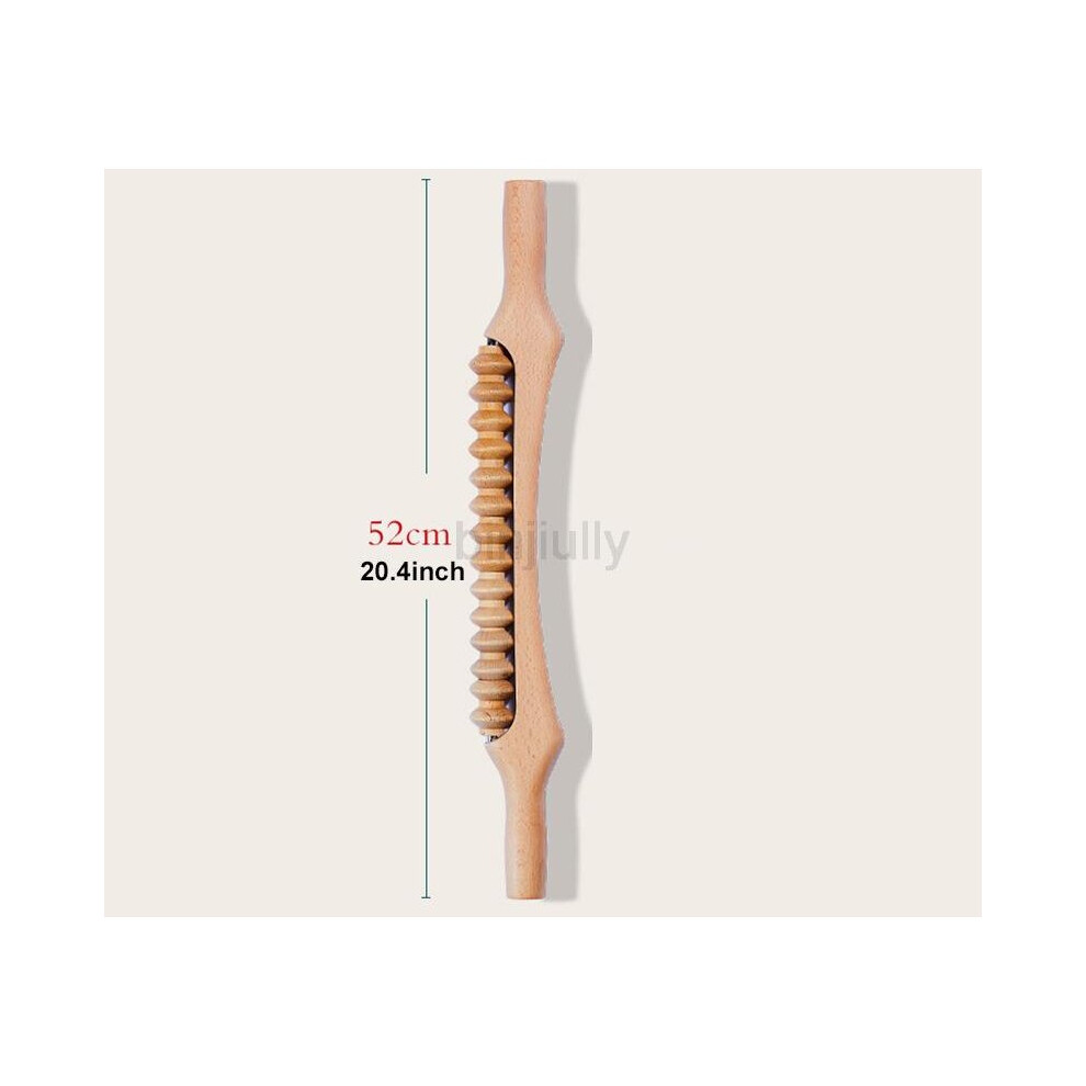 Dechoicelife (A-Auburn) Body Wood Therapy Massage Tools Roller Stick For Relief Gua Sha Anti Cellulite Lymphatic Drainage Wood Therapy Body Sculpting