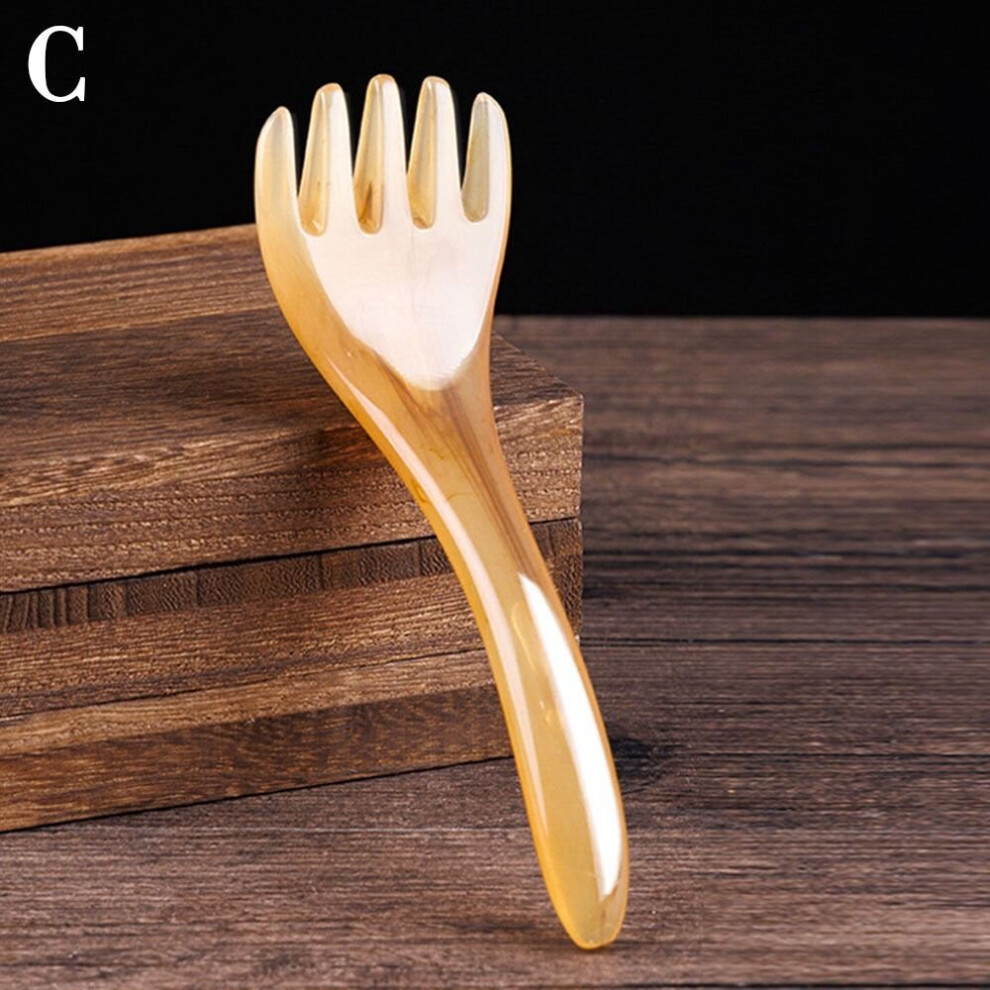 Dechoicelife (A-C) New Hair Care Tool Natural Spa Guasha Five-Claw Head Scraping Neck Leg Massage Resin