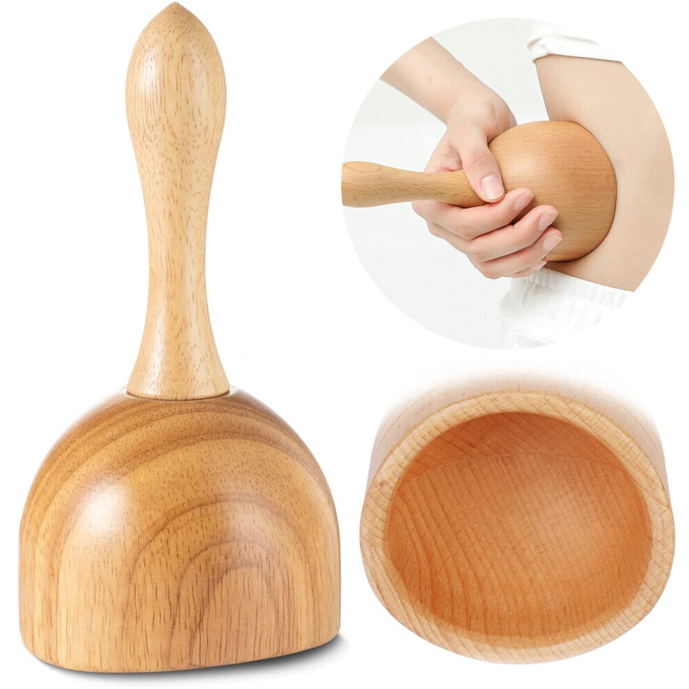 Dechoicelife Smooth Wood Massage Cup - Wooden Handheld Massage Cup Wood Therapy Cup For Home Indoor Lymphatic Drainage Massage Anti-Cellulite