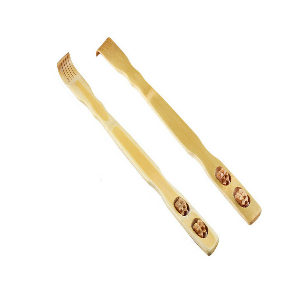 Dechoicelife Durable Bamboo Massager Back Scratcher Wooden Body Roller Stick Backscratcher Wooden Scratching Backscratcher Massager