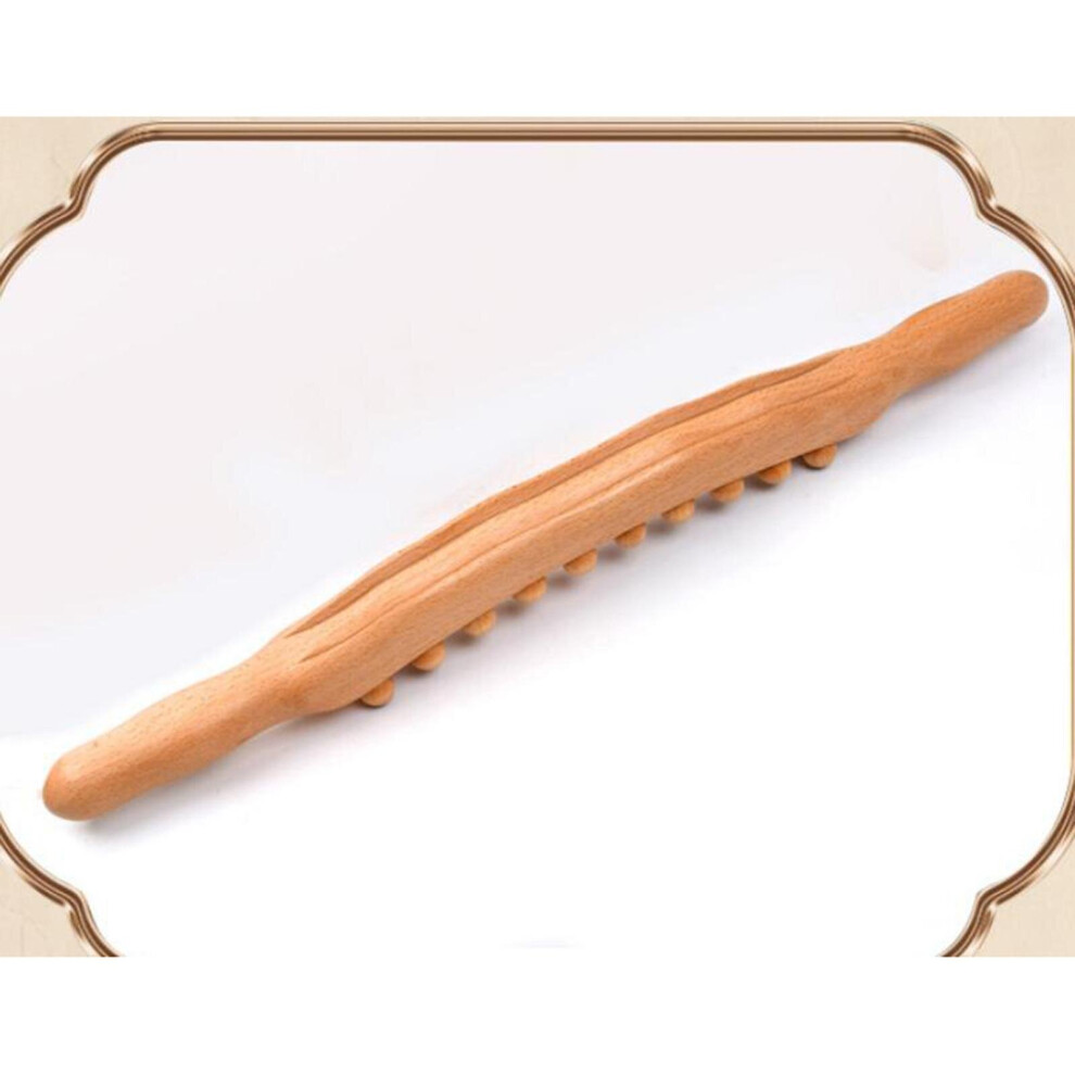 Dechoicelife Professional Wood Massage Roller Stick Cellulite Reduction Guasha Scraping Stick Body Massager Handheld Spa Waist Back
