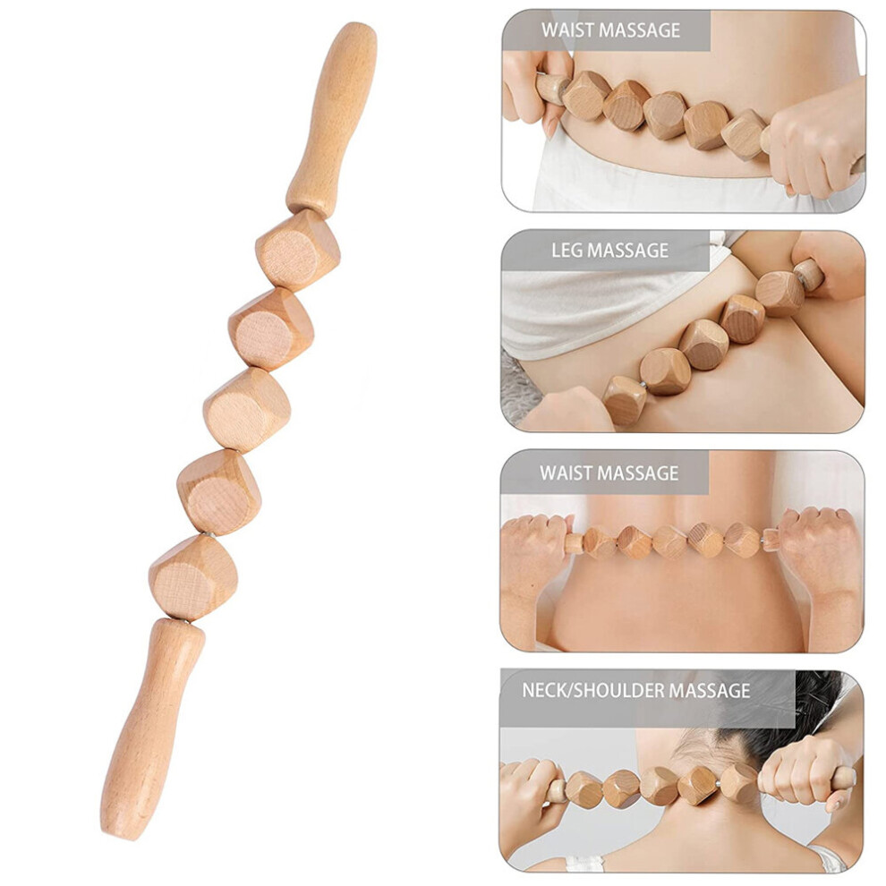 Dechoicelife 1Pc Wood Therapy Massage Tools, Cellulite Massager, Lymphatic Drainage Massager Reduce Cellulite Increased Lymphatic Circulation