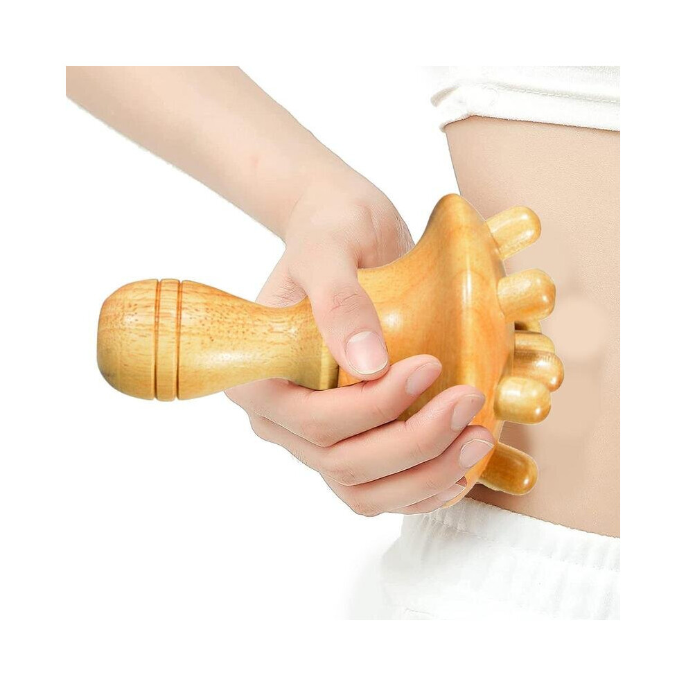 Dechoicelife Mushroom Massager Wood Sculpting Tools For Body Beech Mushroom Massager Wood Massage Cup For Body Relief Muscle Tension Relief