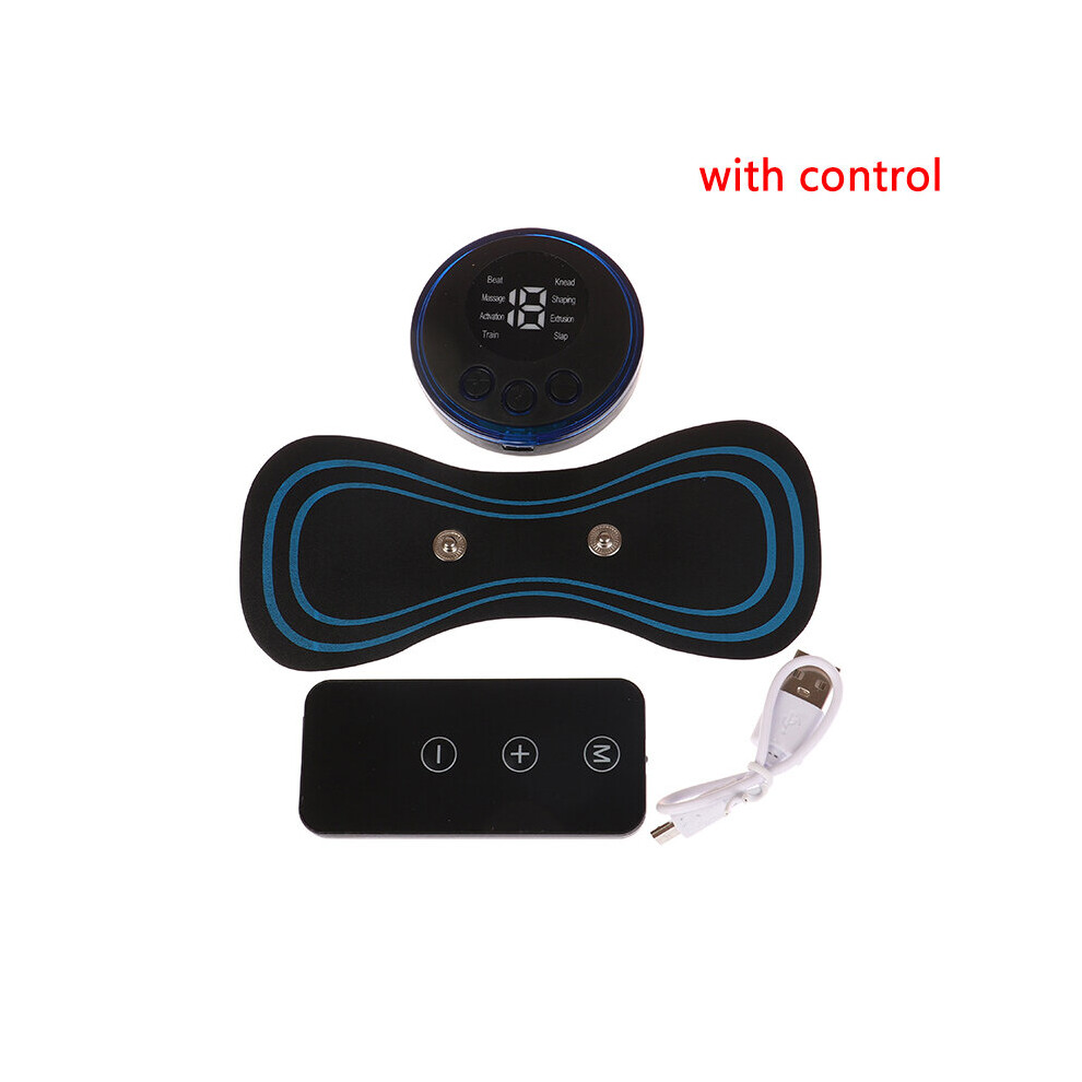 Dechoicelife (A-1Set With Contro) 1Set Portable Ems Neck Stretcher Electric Massager 8 Mode Cervical Massage Patch Pulse Muscle Stimulator Relief Pain 1-100Hz