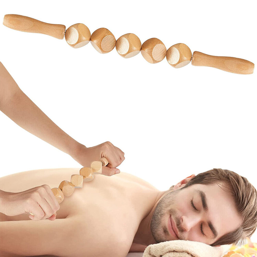 Dechoicelife (A-Style A-1Pcs) Wood Therapy Massage Tools Maderoterapia Kit Lymphatic Drainage Anti Cellulite Massager