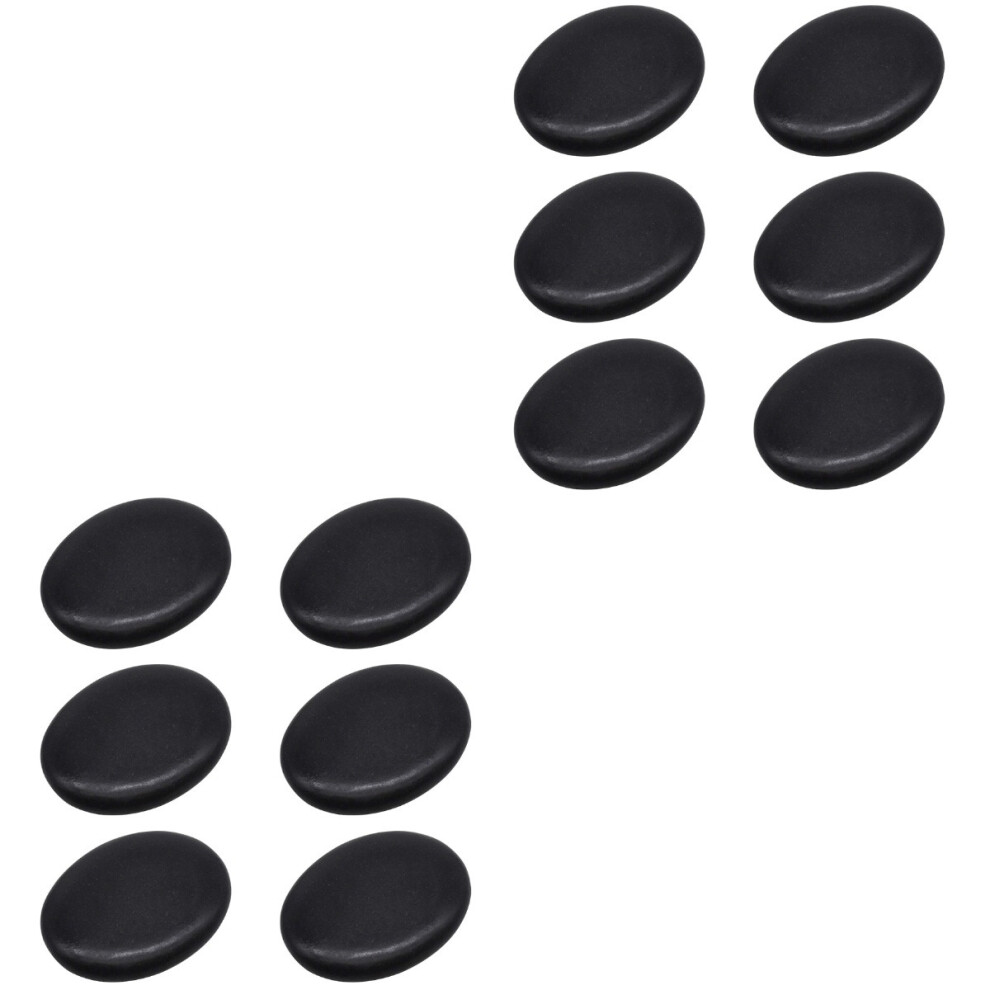 Dechoicelife 12 Pcs Body Set Guasha Stones Guasha Stone Volcanic Rock Body Stone Basalt Stones Hot Stone Warmer