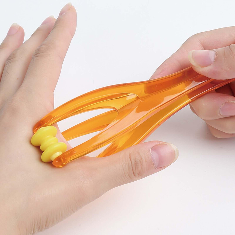 Dechoicelife (A-Single Side) Finger Roller Massager Double Roller Abs Plastic Massage Roller Hand Massager For Arthritis Exerciser Acupuncture Points Relax