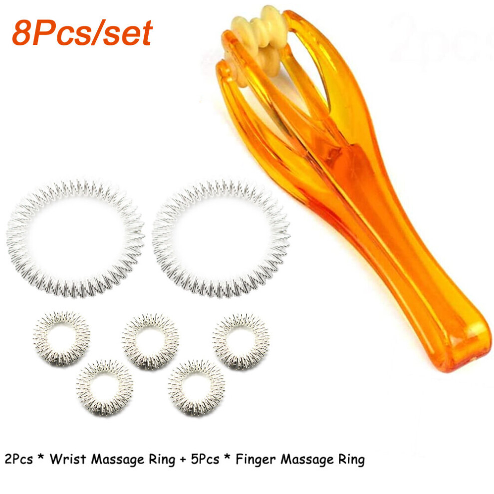 Dechoicelife Ivory (A-) Finger Massager Hand Massage Roller Tool,Blood Circulation Tool,Hand Roller For Arthritis And Carpal,Stress Relief,Pain Relief