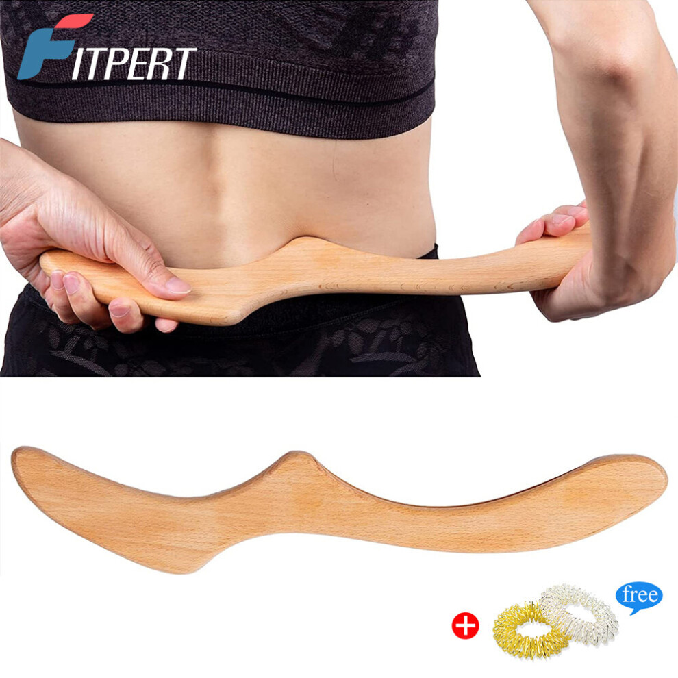 Dechoicelife Wood Gua Sha Tool Professional Lymphatic Drainage Tool, Anti Cellulite Massager, Trigger Point Massager & Back Massager Handheld