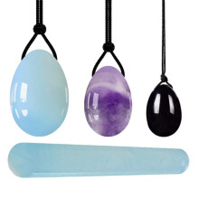 (a-04) 4PCS Jade Egg Mix Yoni Egg Set Natural Jade Eggs Women Kegel Exerciser Yoni Wand Jade Massager Vaginal Muscles Tightening Ball