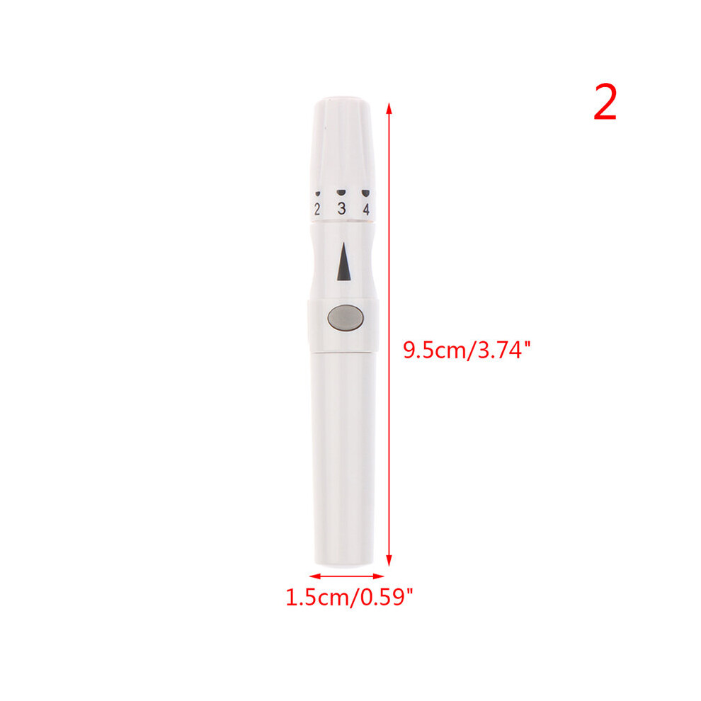 Dechoicelife 1Pc Lancet Pen Lancing Device For Diabetics Blood Collect 5 Adjustable Depth Blood Sampling Glucose Test Pen