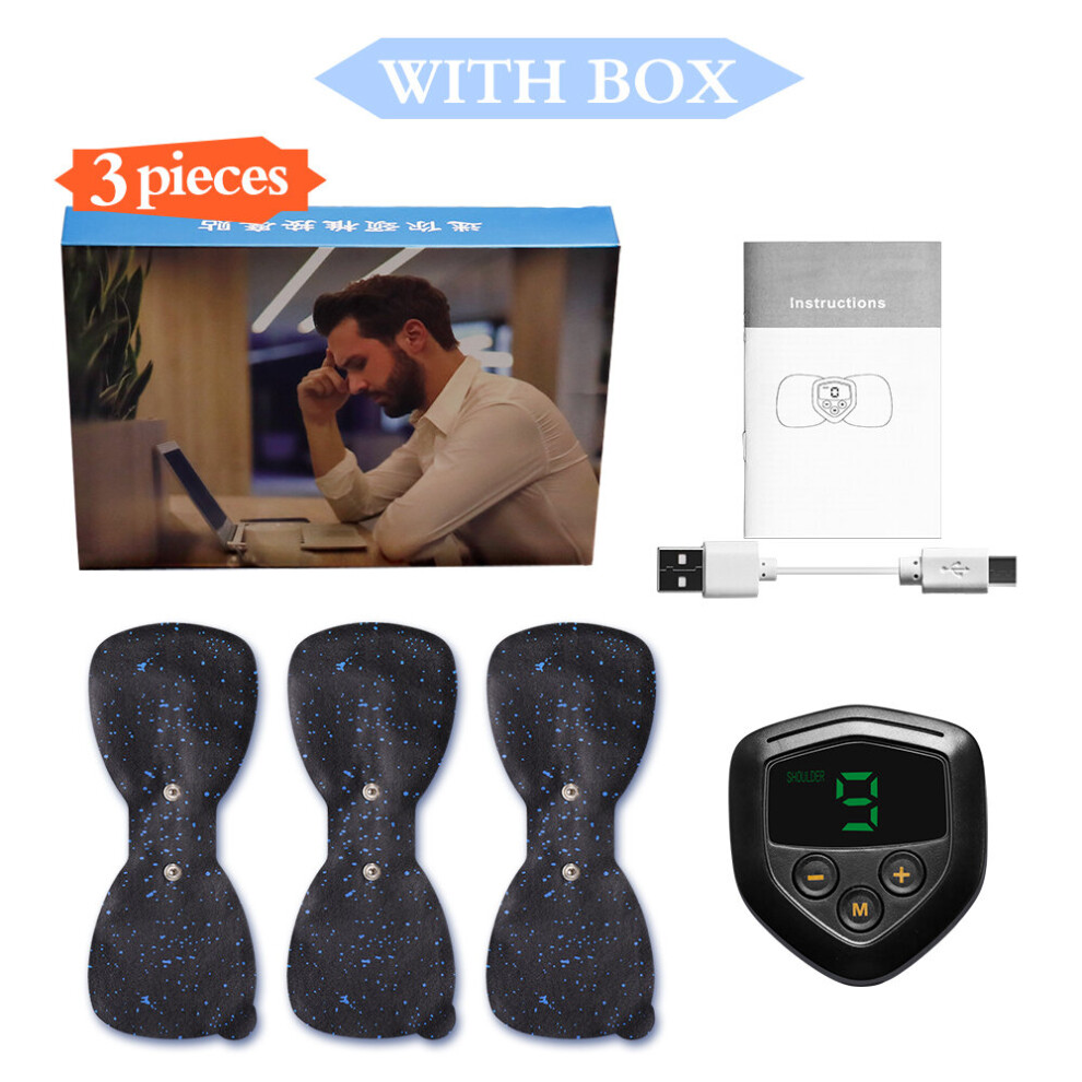 Dechoicelife (A-3Pcs With Box) Electric Pulse Back And Neck Cervical Massager Pain Relief Health Care Relaxation Tool Intelligent Cervical Massager Stickers