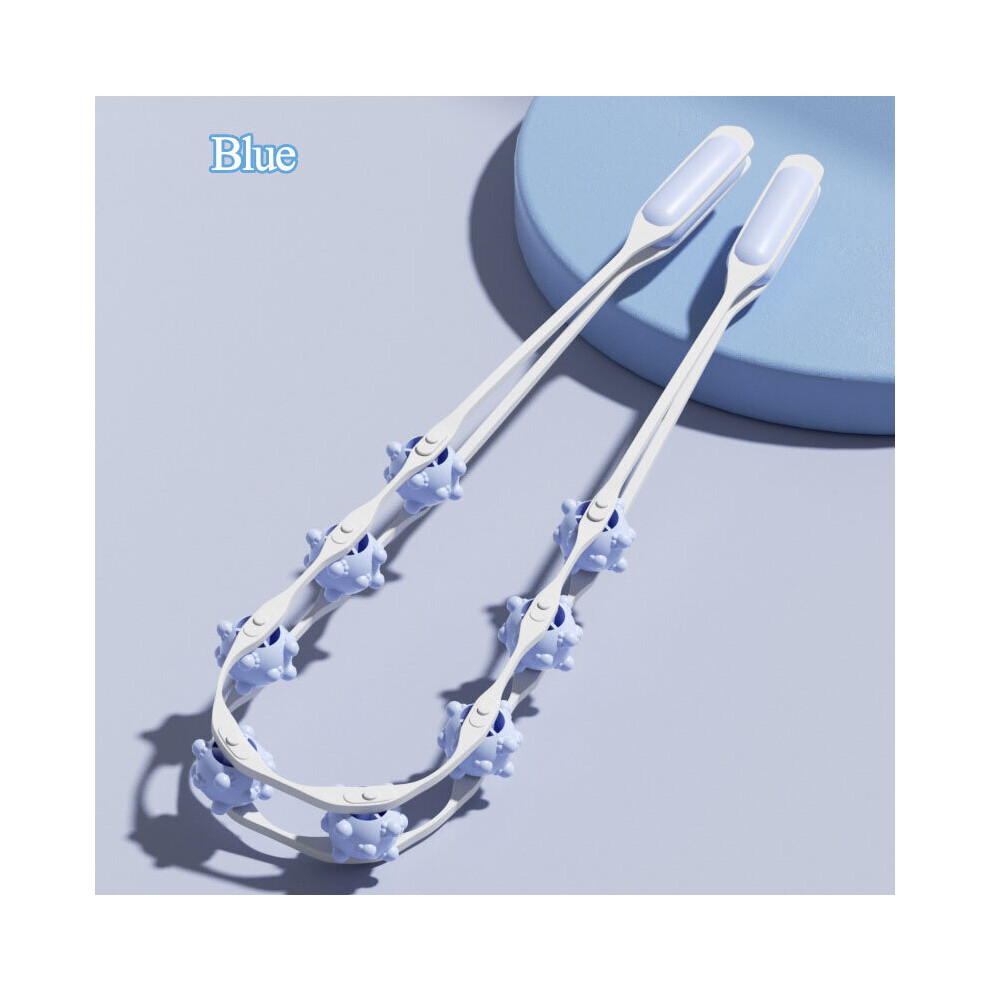 Dechoicelife (A-Blue) Massage Roller Rope With 8 Roller For Full Body Muscle Pain Relief Handheld Back And Neck Massager Roller Rope Body Massage Tool