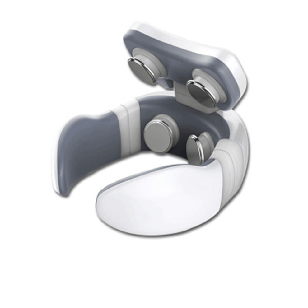 Dechoicelife White (A-) Magnetic Neck Massage Electric Pulse Shiatsu Machine Cervical Osteochondrosis Physiotherapy Low Frequency Massager Pain Relief