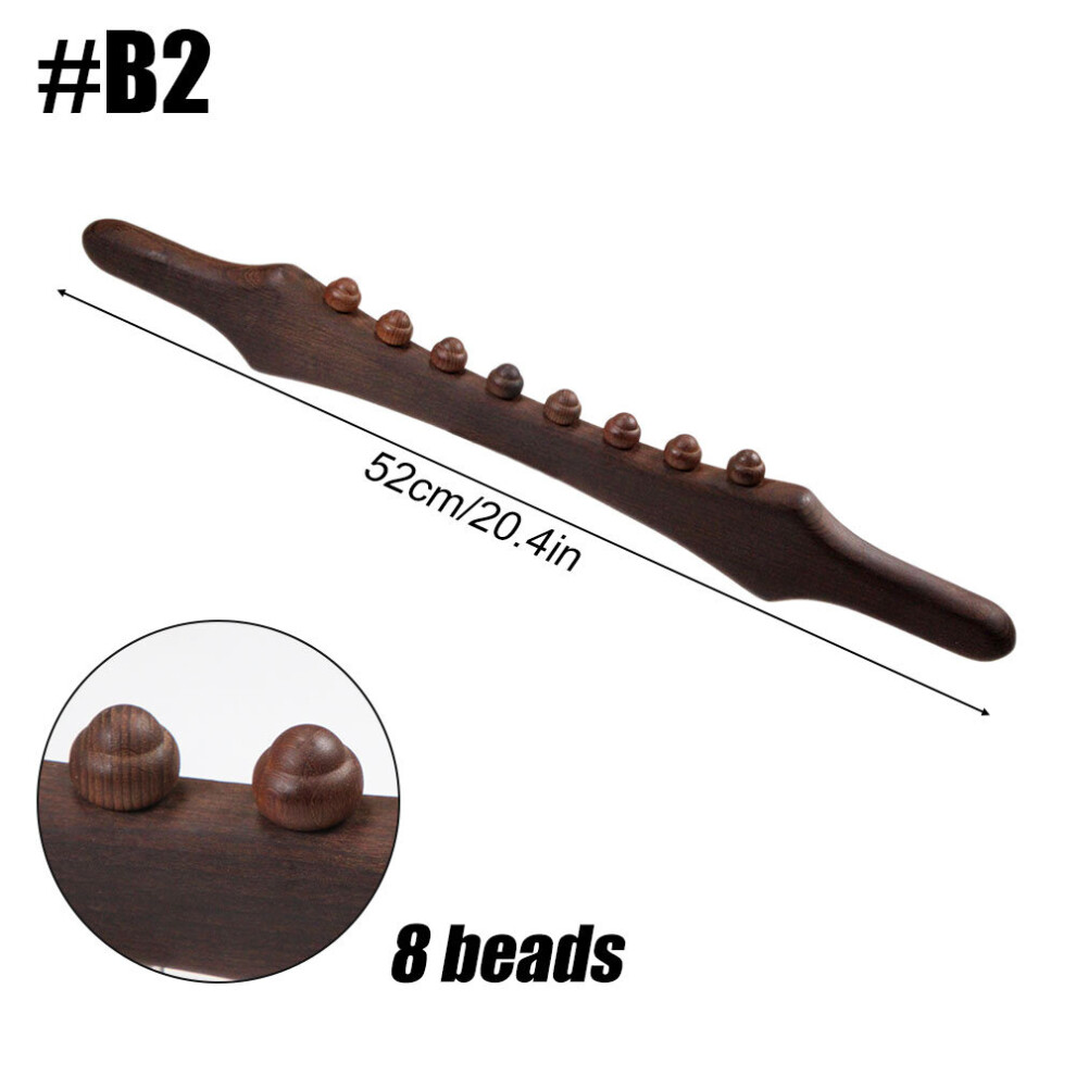 Dechoicelife (A-B2) Natural Wood Scraping Massage Stick Body Massage Spa Point Pressure Therapy Guasha Relaxation Lymphatic Drainage Paddle