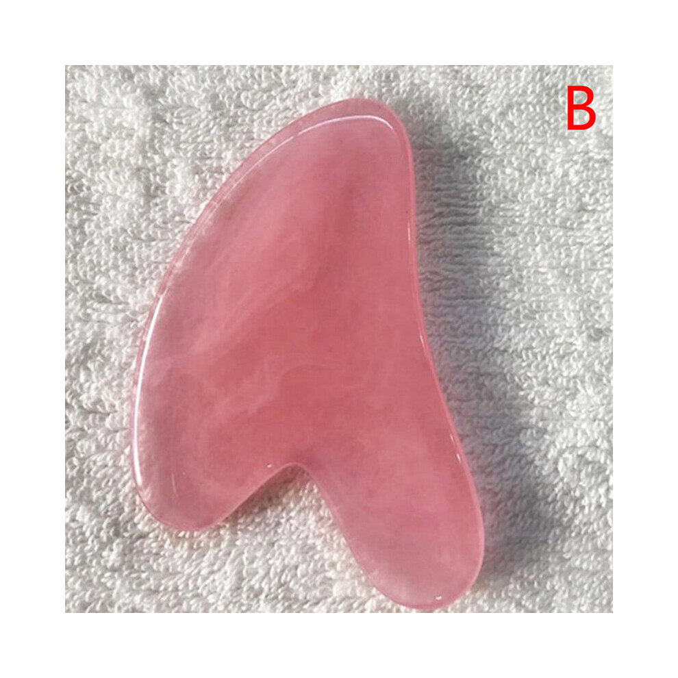Dechoicelife (A-Auburn) 1Pcs Beeswax Spa Guasha Scraping Massage Scraper Face Massager Acupuncture Gua Sha Board Acupoint Face Eye Body Massage Tool