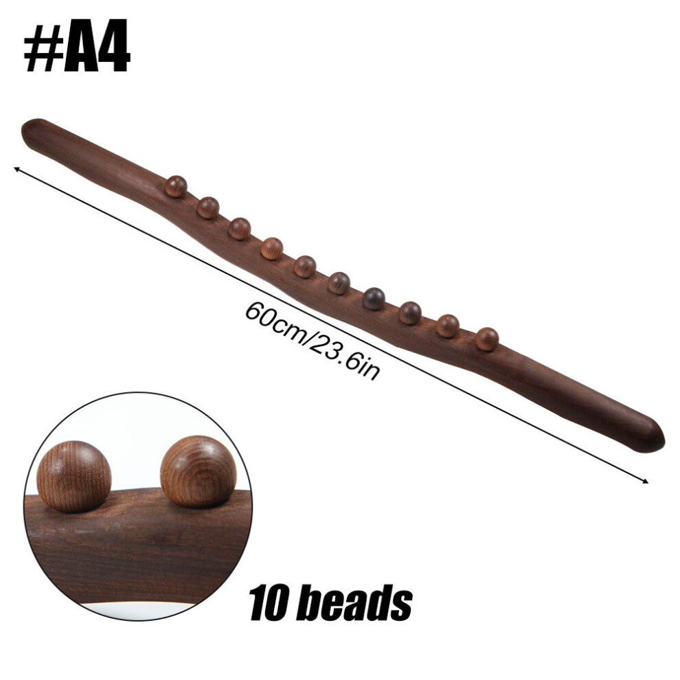 Dechoicelife (A-A4) Natural Wood Scraping Massage Stick Body Massage Spa Point Pressure Therapy Guasha Relaxation Lymphatic Drainage Paddle