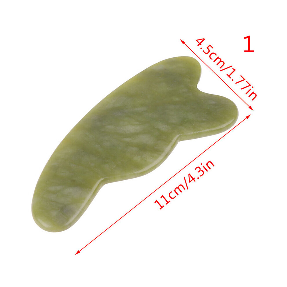 Dechoicelife Blue (A-) Gouache Scraper Natural Stone Gua Sha Massage Comb Head Body Meridian Scraping Reflexology Blood Circulation Jade Therapy Tools