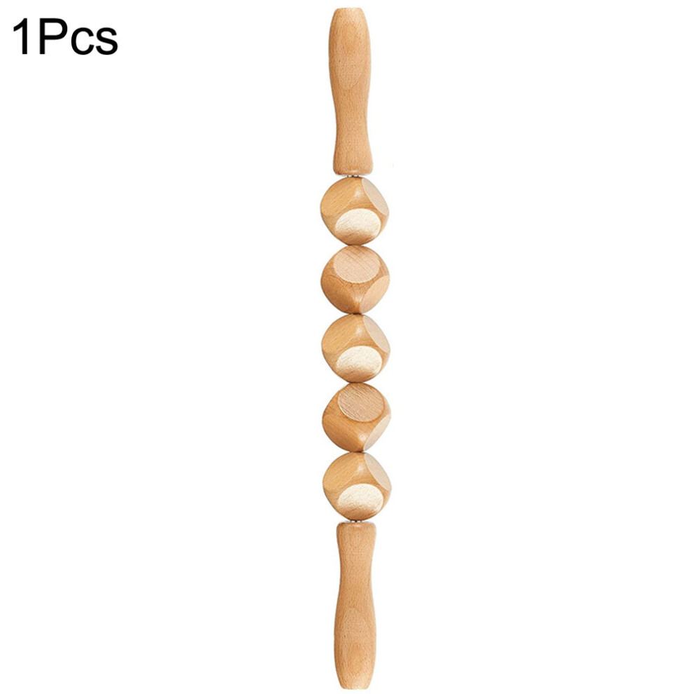 Dechoicelife (A-Purple) Wooden Body Maderotherapy Back Massage Roller Wheel Anticellulite Gua Sha Massage Tools Maderotherapy Kit For Reductive Massage