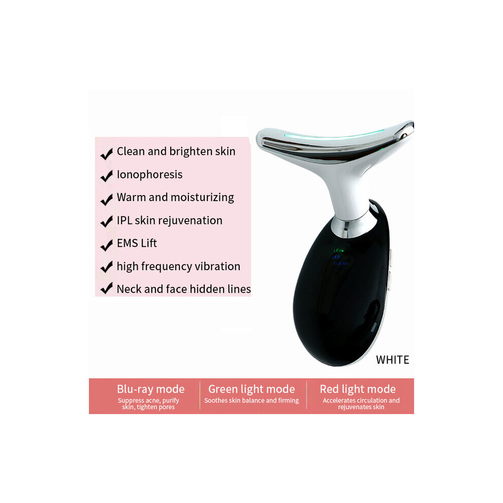 Dechoicelife Orange (A-) Dolphin Ems Neck Face Beauty Device Photon Therapy Skin Tighten Reduce Double Chin Anti Wrinkle Remove Skin Care Neck Massager