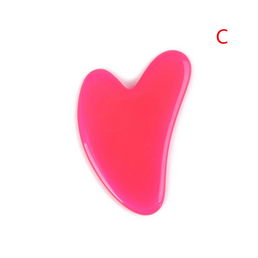 Dechoicelife (A-Transparent) Beautiful Massage Beeswax Guasha Scraping Massage Scraper Face Massager Acupuncture Gua Sha Eye Face Board Spa Massage