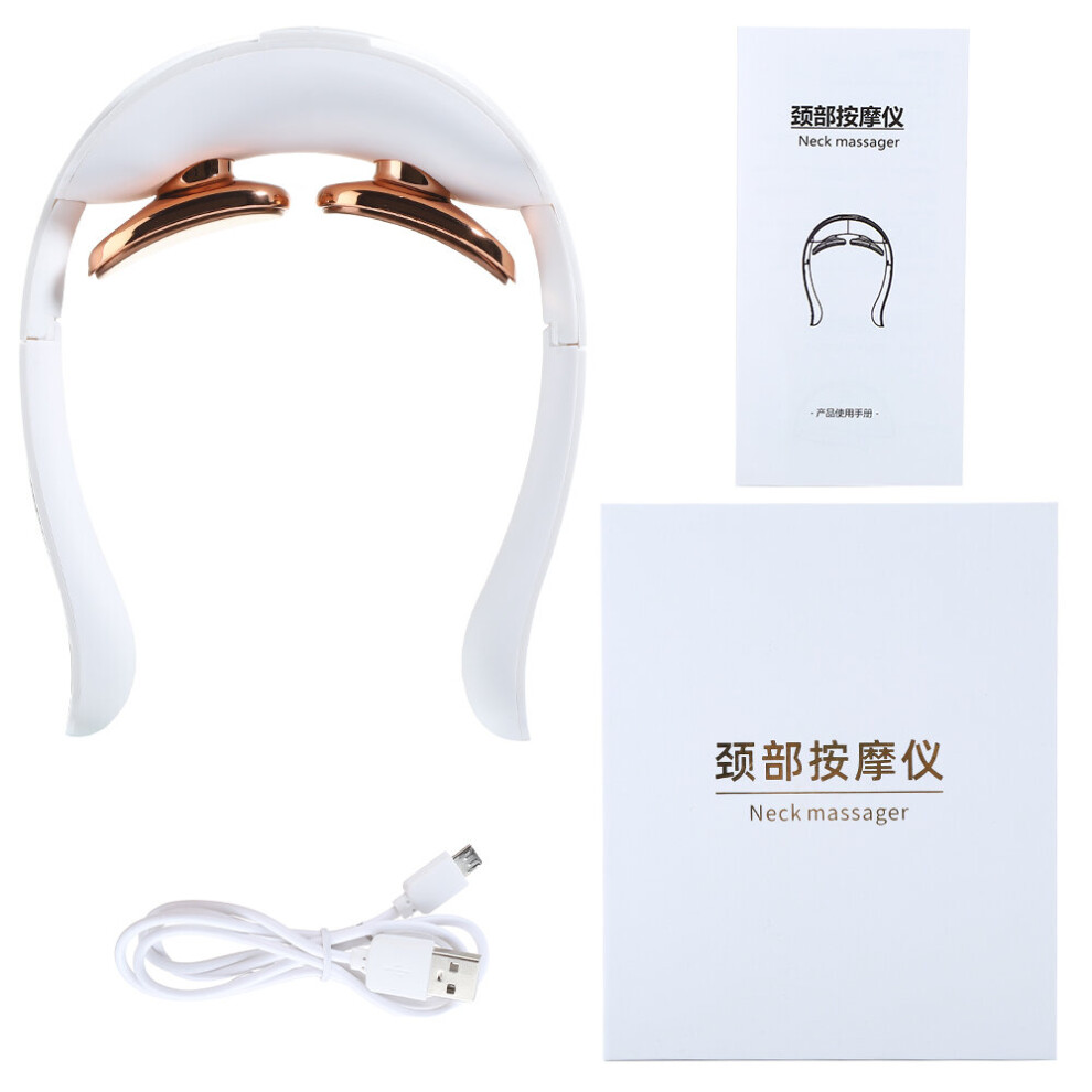 Dechoicelife Neck Massager Electric Neck Massage Pain Relief Tool Health Care Relaxation Cervical Vertebra Physiotherapy Pulse Protector