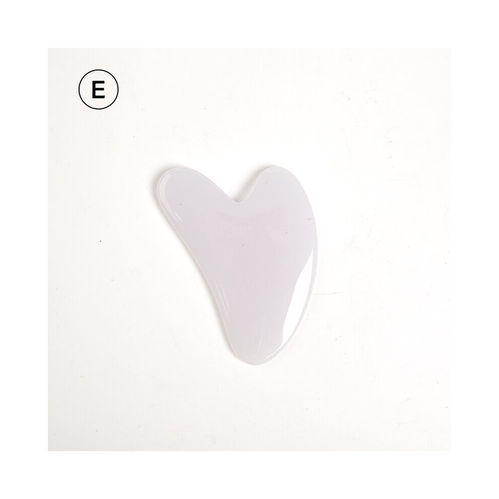 Dechoicelife White (A-) Beautiful Massage Beeswax Guasha Scraping Massage Scraper Face Massager Acupuncture Gua Sha Eye Face Board Spa Massage