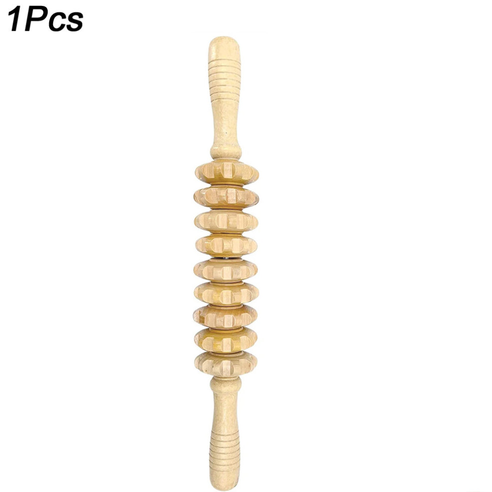 Dechoicelife (A-1Pcs) Wood Therapy Massage Tools,Maderotherapia Kit,Massage Tools Wooden Massager Roller,Lymph Drainage Massager,Muscle Relaxation