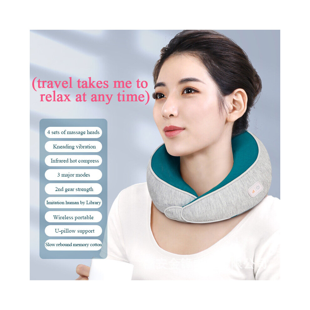 Dechoicelife (A-A) U-Shaped Cervical Spine Massager Kneading Vibration Massage Pillow Shoulder/Neck Multifunctional Home Smart Health Care Products