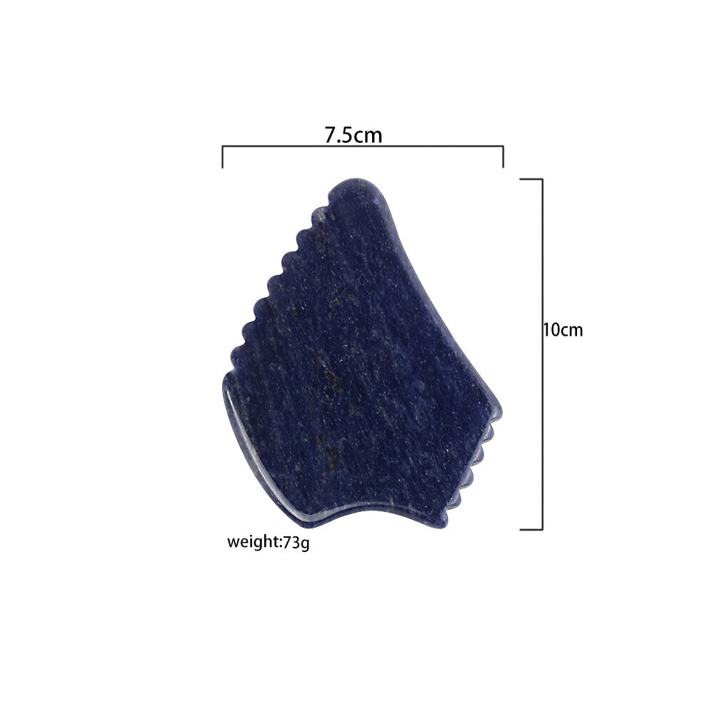 Dechoicelife Nature Sodalite Beauty Product Sawtooth Face Gua Sha Tool Spa Jade Massager Acupuncture Scraping Facial For Health Care Skin