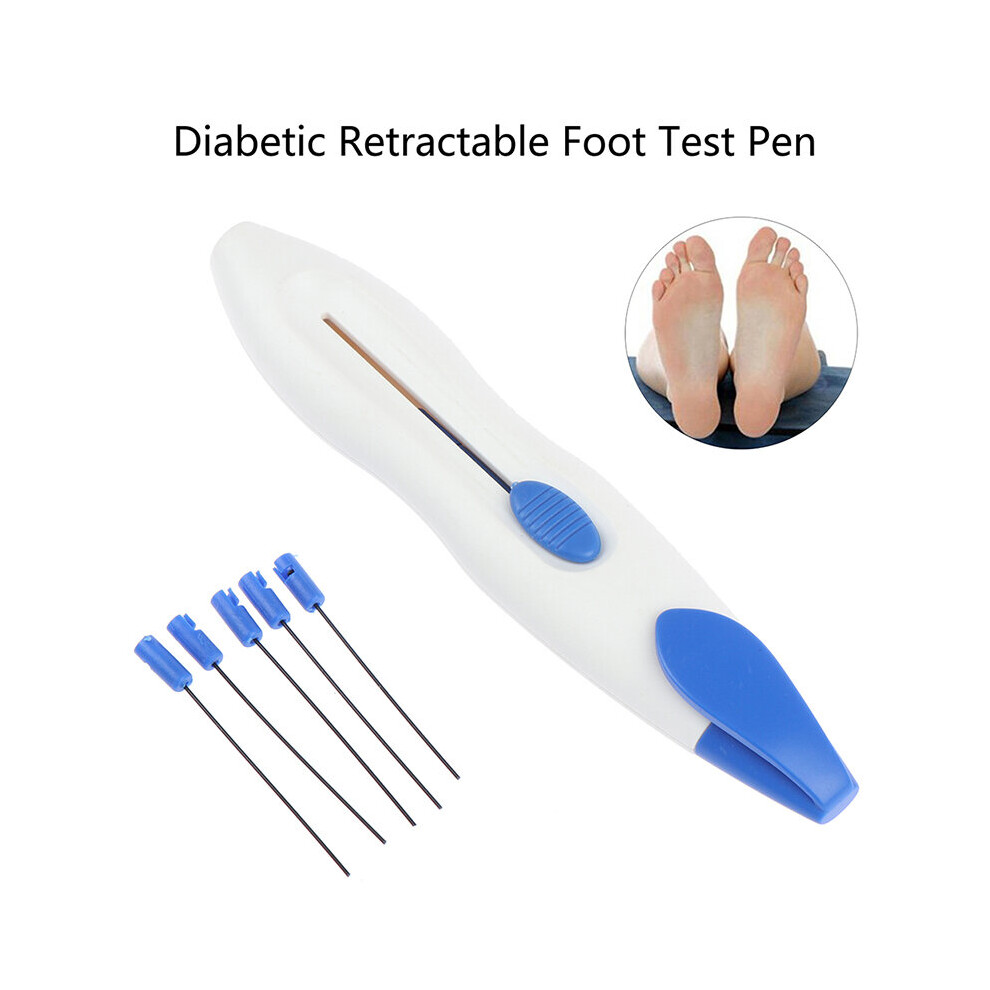 Dechoicelife 5Pcs/Set Diabetic Monofilament Tester Retractable Foot Test Pen Replacement Nylon Filament Endocrinological Diagnostic Tool
