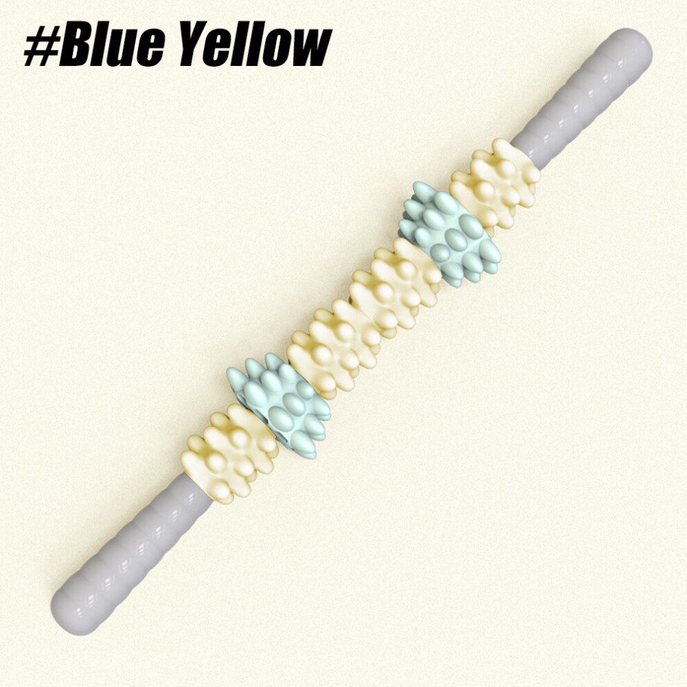 Dechoicelife Yellow (A-) Fascia Muscle Roller Massager-Fascia Roller For Cellulite And Sore Muscles-Neck,Back,Body Roller Deep Tissue Massage Stick Tools