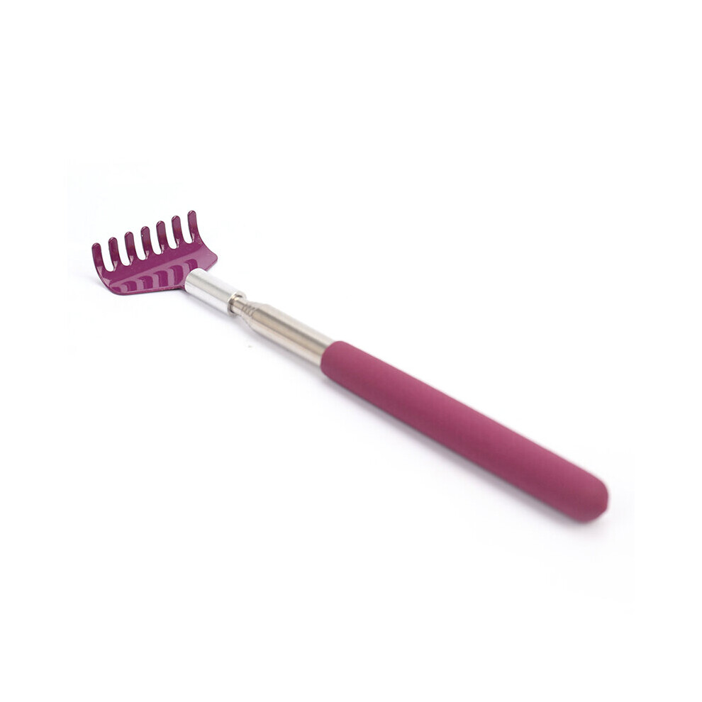 Dechoicelife (A-Wine Red) 1Pc Adjustable Back Scratcher Steel Back Massage Telescopic Anti Itch Claw Massager Back Massage For Elders Tickle Massagestick
