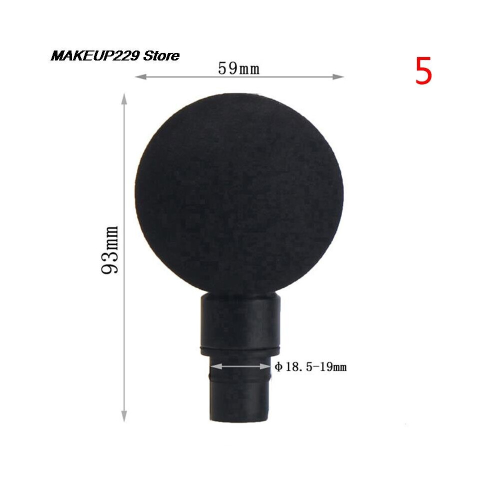 Dechoicelife (A-N5) Universal Fascia Gun Massage Head Body Relaxation Fascia Massager Gun Replacement Head Silicone Massage Head Set