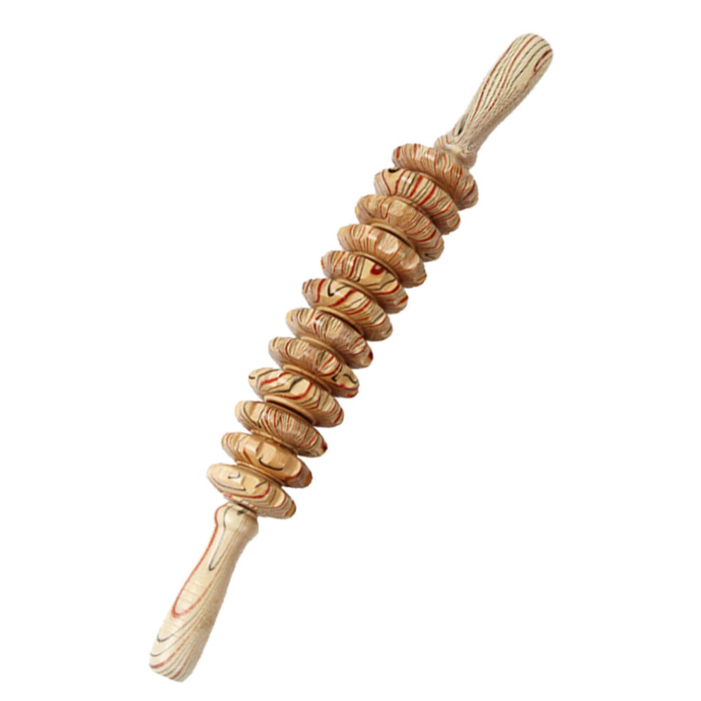 Dechoicelife Grain (A-Wood Color) 1 Pc Wood Bendable Massage Roller Wooden Therapy Massager Tools,Lymphatic Drainage,Cellulite Trigger Point Manual Muscle Release