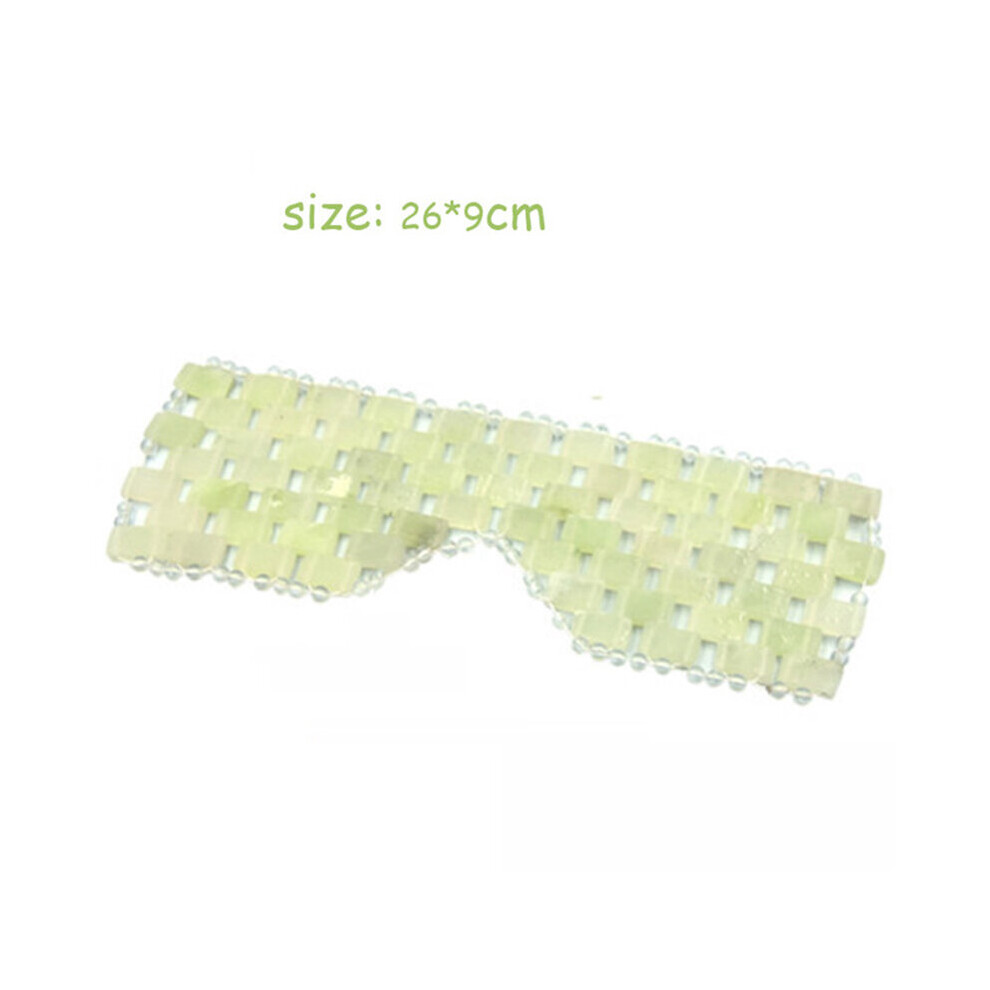 Dechoicelife (A-Type 22) Natural Jade Mask Eye Massager Crystal Eye Mask Cold Therapy Facial Jade Eye Masks Stone Eye Mask Anti Aging Puffiness Blindfold