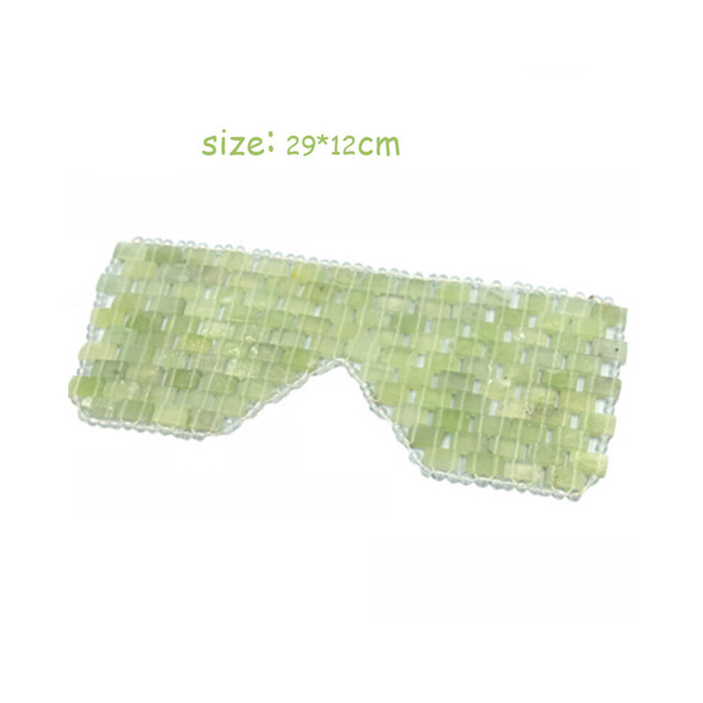 Dechoicelife (A-Type 23) Natural Jade Mask Eye Massager Crystal Eye Mask Cold Therapy Facial Jade Eye Masks Stone Eye Mask Anti Aging Puffiness Blindfold
