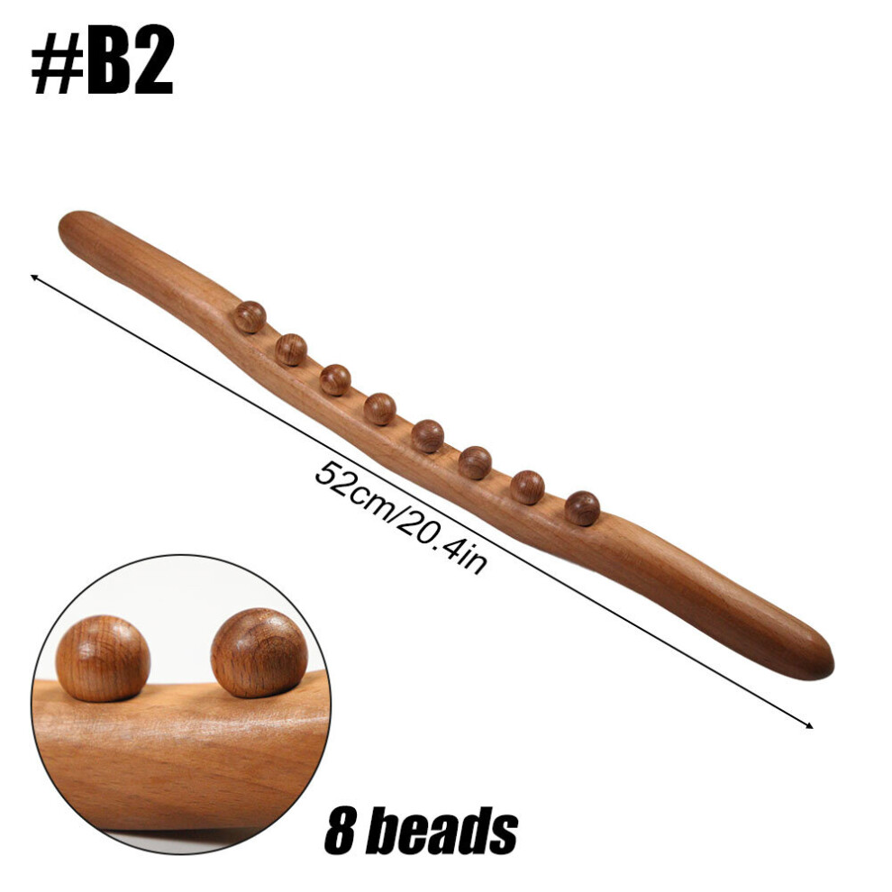 Dechoicelife (A-B2) Wooden Scraping Stick Muscle Relaxation Guasha Massage Tool For Body Back Massage Relaxing Scrapping Lymphatic Drainage Massager