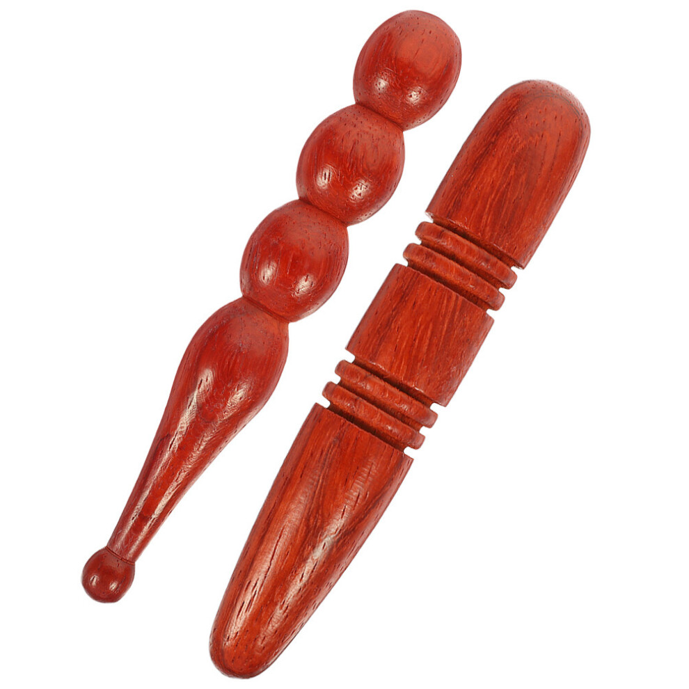 Dechoicelife (A-Assorted Color 1) 2Pcs Wooden Foot Bars Professional Foot Acupoint Massagers Foot Sticks