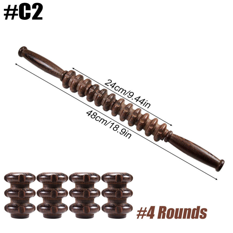 Dechoicelife (A-C2) Wood Therapy Massage Stick Wooden Massager Muscle Roller Massage Tools For Maderoterapia,Lymphatic Drainage,Pain Relief