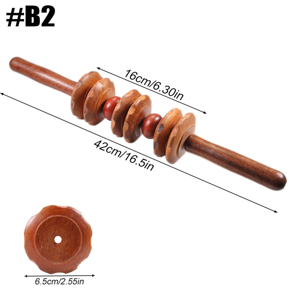 Dechoicelife (A-B2) Wood Therapy Massage Stick Wooden Massager Muscle Roller Massage Tools For Maderoterapia,Lymphatic Drainage,Pain Relief