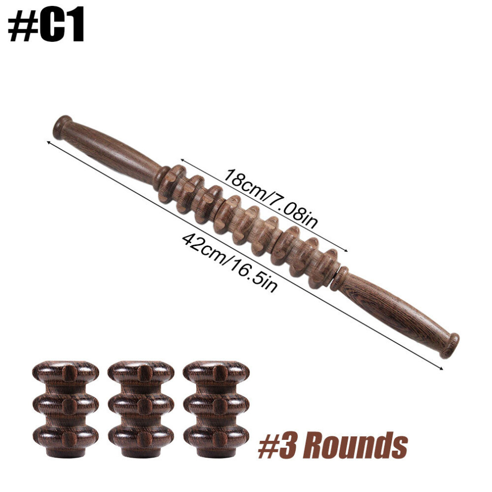 Dechoicelife (A-C1) Wood Therapy Massage Stick Wooden Massager Muscle Roller Massage Tools For Maderoterapia,Lymphatic Drainage,Pain Relief
