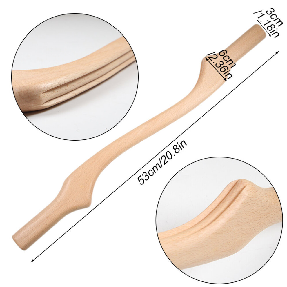 Dechoicelife Wooden Massager Handheld Trigger Point Massager Stick For Fascia,Cellulite,Muscle,Body Therapy Massager,Muscle Belly Relief Tool