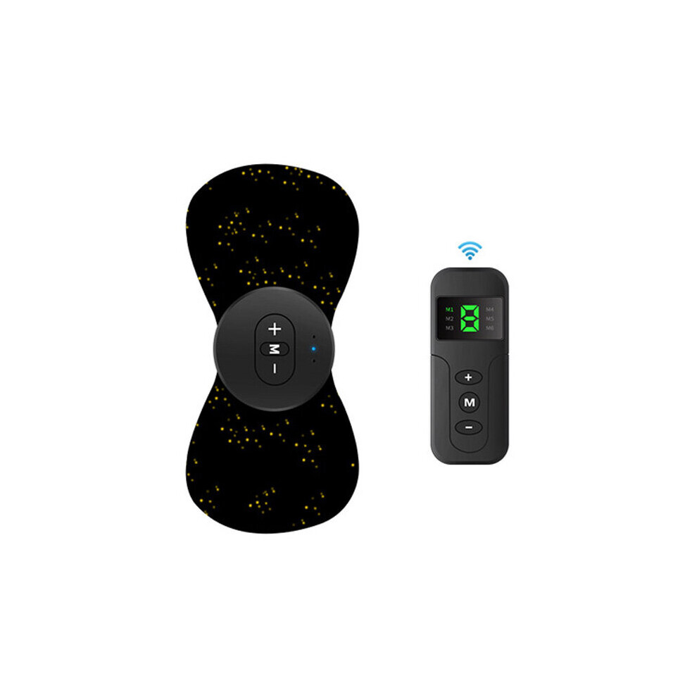Dechoicelife Ems Back Neck Massager Remote Control Rechargeable Therapy Electric Muscle Stimulator Portable Cervical Massager Reduce Pains