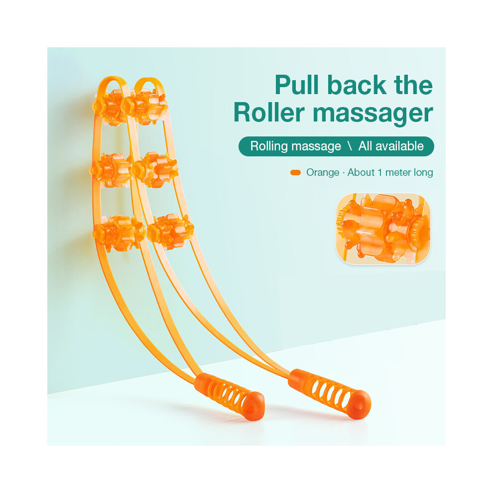 Dechoicelife (A-Orange) New Back Shoulder Neck Muscle Massager Meridian Massage Tool Cellulite Foot Body Massager Fitness Physiotherapy Massage Roller